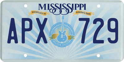 MS license plate APX729