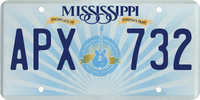 MS license plate APX732