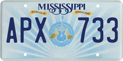 MS license plate APX733