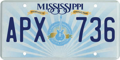 MS license plate APX736