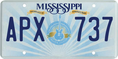 MS license plate APX737