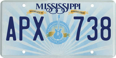 MS license plate APX738
