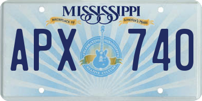 MS license plate APX740