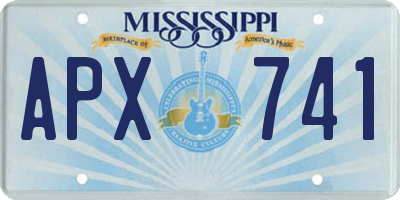 MS license plate APX741