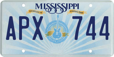 MS license plate APX744