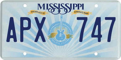 MS license plate APX747