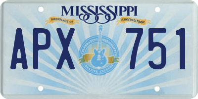 MS license plate APX751