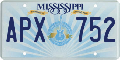 MS license plate APX752