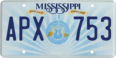 MS license plate APX753