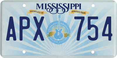 MS license plate APX754