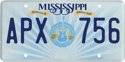 MS license plate APX756