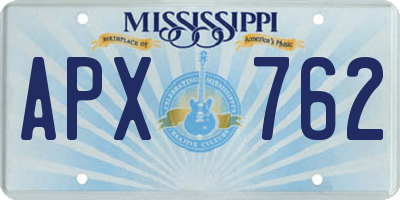 MS license plate APX762