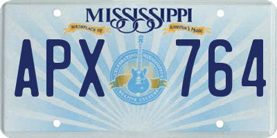 MS license plate APX764