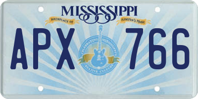 MS license plate APX766