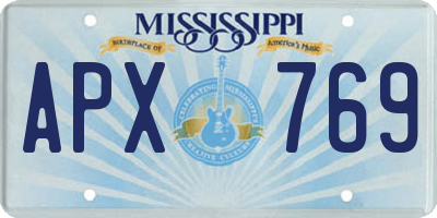 MS license plate APX769