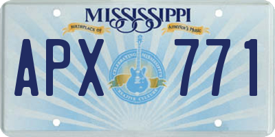 MS license plate APX771