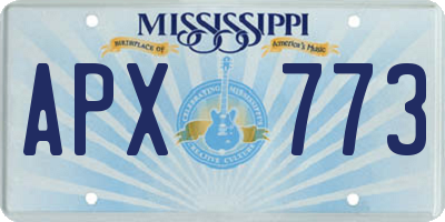 MS license plate APX773