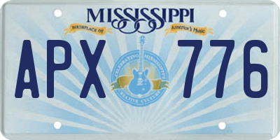 MS license plate APX776