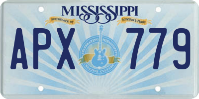 MS license plate APX779