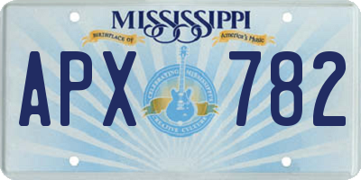 MS license plate APX782