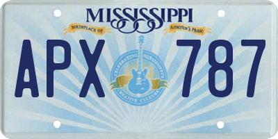 MS license plate APX787