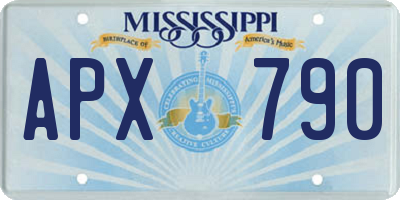 MS license plate APX790