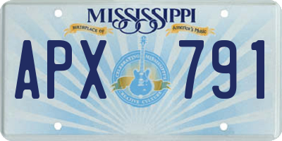 MS license plate APX791