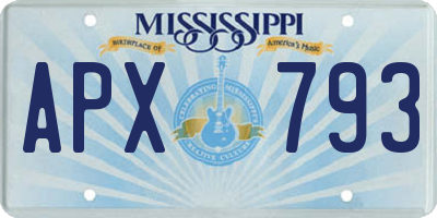 MS license plate APX793