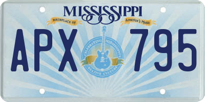 MS license plate APX795