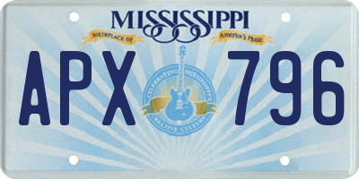 MS license plate APX796