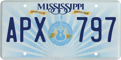 MS license plate APX797
