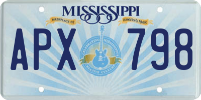 MS license plate APX798