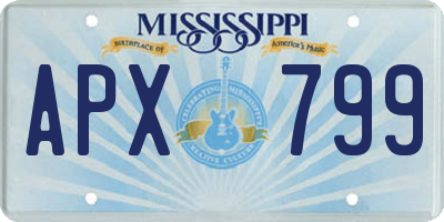MS license plate APX799