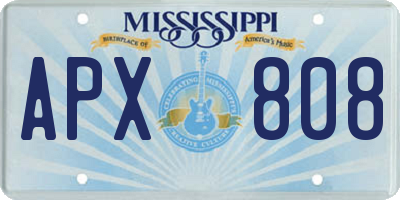 MS license plate APX808