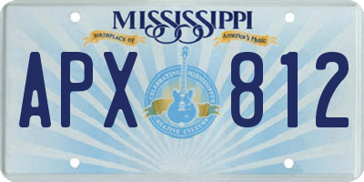 MS license plate APX812