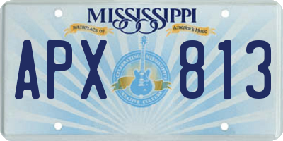 MS license plate APX813