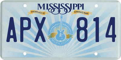 MS license plate APX814