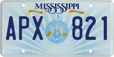 MS license plate APX821
