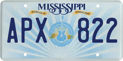 MS license plate APX822