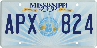 MS license plate APX824