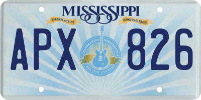 MS license plate APX826