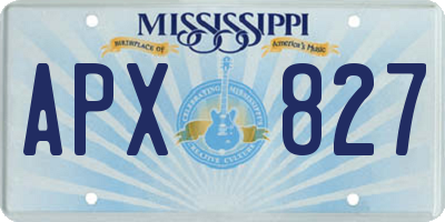 MS license plate APX827