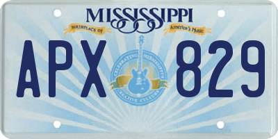 MS license plate APX829