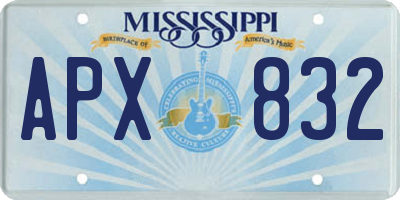 MS license plate APX832