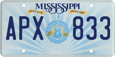 MS license plate APX833