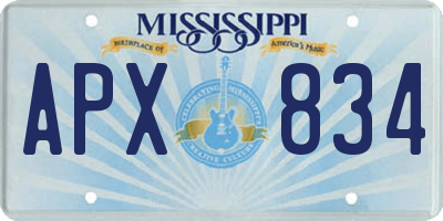 MS license plate APX834