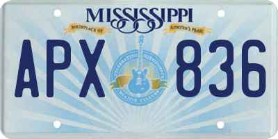 MS license plate APX836