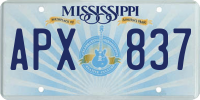 MS license plate APX837