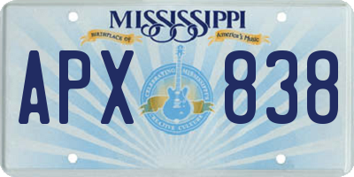 MS license plate APX838