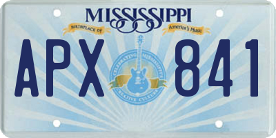 MS license plate APX841